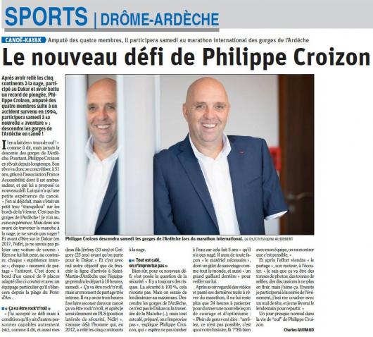 Le nouveau défi de Philippe CROIZON