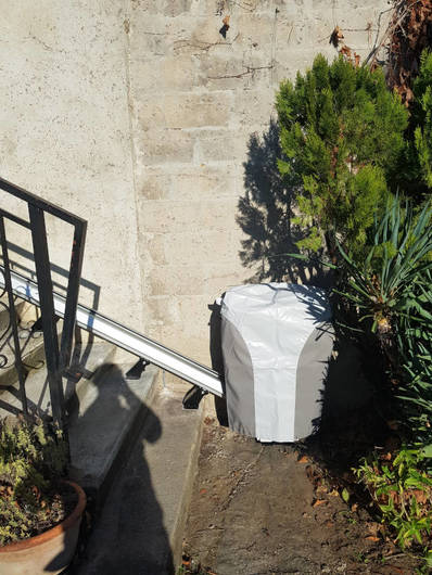 Photo de la référence Siège élévateur en extérieur pour un escalier droit à TAIN-L'HERMITAGE (26600)