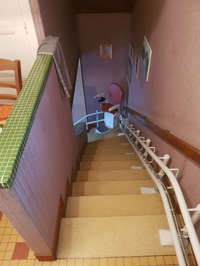 Vignette de la référence Monte escalier tournant double rail : Curve